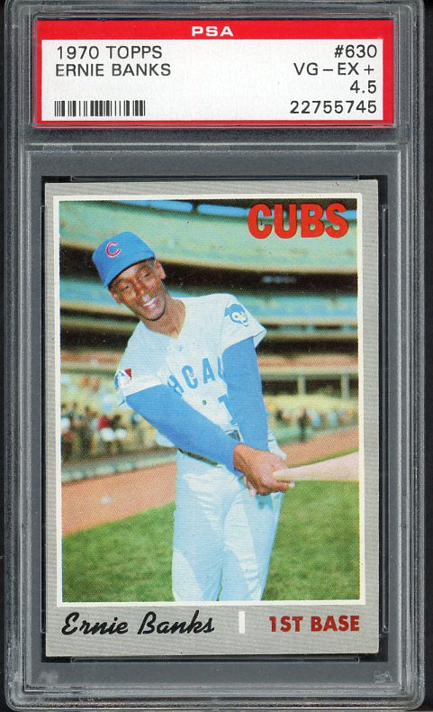 1970 Topps Baseball #630 Ernie Banks Cubs PSA 4.5 VG-EX+ 538399