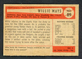 1954 Bowman Baseball #089 Willie Mays Giants VG-EX 538562