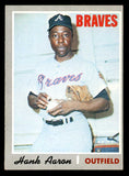 1970 Topps Baseball #500 Hank Aaron Braves EX 538969