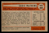 1954 Bowman Baseball #064 Eddie Mathews Braves VG-EX 539146