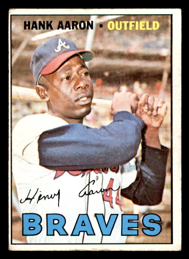 1967 Topps Baseball #250 Hank Aaron Braves VG-EX 539212