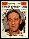 1961 Topps Baseball #589 Warren Spahn A.S. Braves EX+/EX-MT 539368
