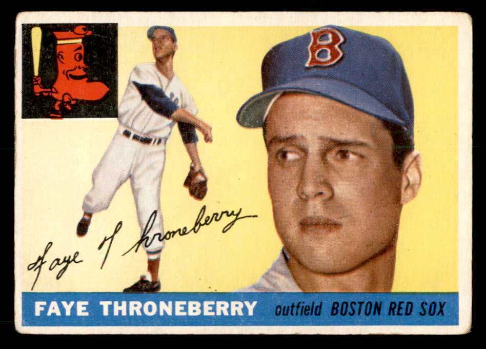 1955 Topps Baseball #163 Faye Throneberry Red Sox VG 539508