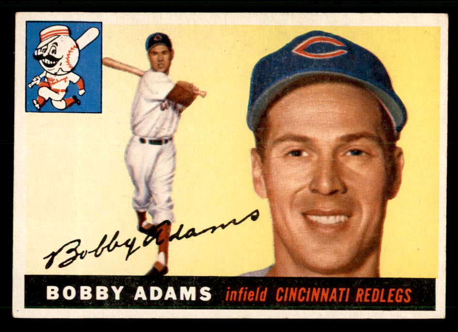 1955 Topps Baseball #178 Bobby Adams Reds EX-MT 539521