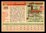 1955 Topps Baseball #165 Don Johnson Orioles EX-MT 539525