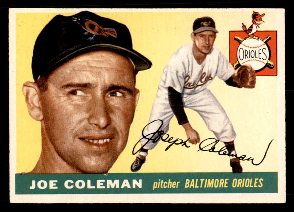 1955 Topps Baseball #162 Joe Coleman Orioles EX-MT 539526