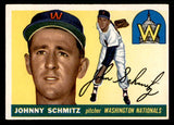 1955 Topps Baseball #159 Johnny Schmitz Senators EX 539539