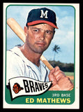 1965 Topps Baseball #500 Eddie Mathews Braves EX-MT 539744