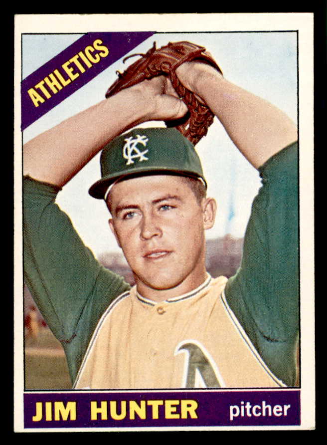 1966 Topps Baseball #036 Catfish Hunter A's VG 540891