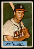 1954 Bowman Baseball #064 Eddie Mathews Braves VG 541149