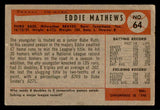 1954 Bowman Baseball #064 Eddie Mathews Braves VG 541149