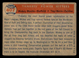 1957 Topps Baseball #407 Mickey Mantle Yogi Berra VG 541278