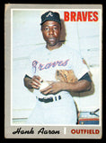 1970 Topps Baseball #500 Hank Aaron Braves FR-GD 541398