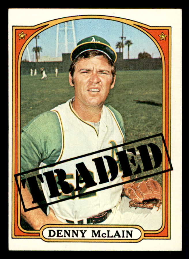 1972 Topps Baseball #753 Denny McLain TR A's EX-MT 541491