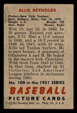 1951 Bowman Baseball #109 Allie Reynolds Yankees VG-EX 541889