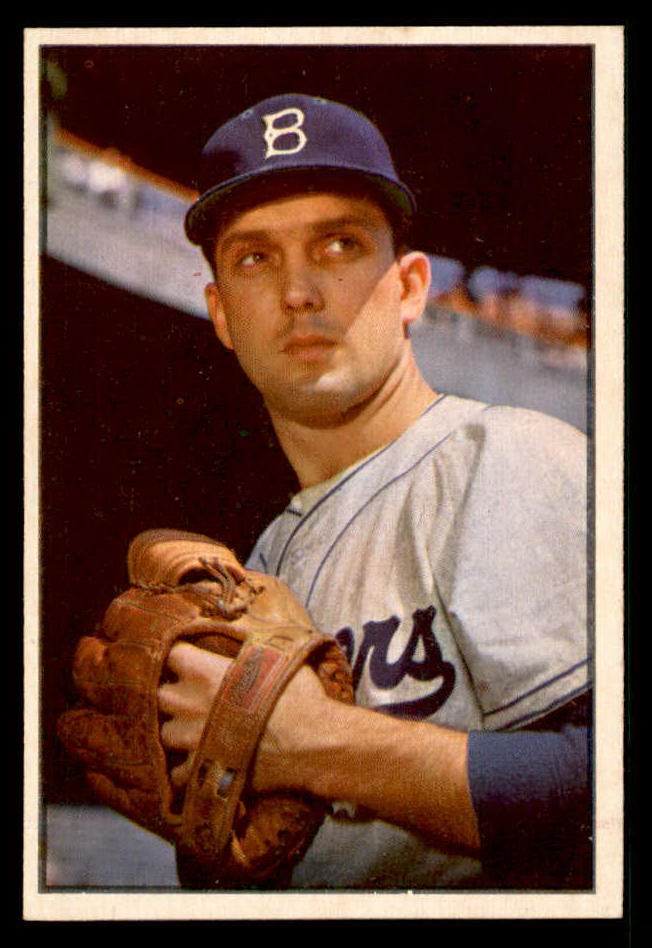 1953 Bowman Color Baseball #012 Carl Erskine Dodgers VG-EX 542003