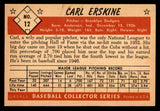 1953 Bowman Color Baseball #012 Carl Erskine Dodgers VG-EX 542003