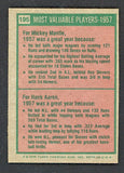 1975 Topps Baseball #195 Mickey Mantle Hank Aaron EX-MT 542254