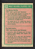 1975 Topps Baseball #195 Mickey Mantle Hank Aaron EX-MT 542256