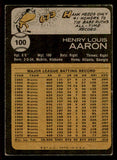 1973 Topps Baseball #100 Hank Aaron Braves EX 542298