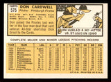 1963 Topps Baseball #575 Don Cardwell Pirates EX-MT 542933