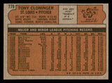 1972 Topps Baseball #779 Tony Cloninger Cardinals NR-MT 543130
