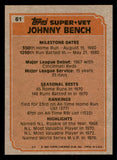 1983 Topps #061 Johnny Bench SV Reds EX-MT 543240