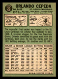 1967 Topps Baseball #020 Orlando Cepeda Cardinals EX-MT 543273