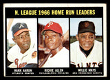 1967 Topps Baseball #244 N.L. Home Run Leaders Aaron Mays VG-EX 543283