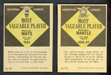 1961 Topps Lot #475 Mickey Mantle MVP #482 Willie Mays MVP Sharp 543312
