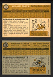 1960 Topps Lot #200 Willie Mays #450 Orlando Cepeda Nice Shape 543313