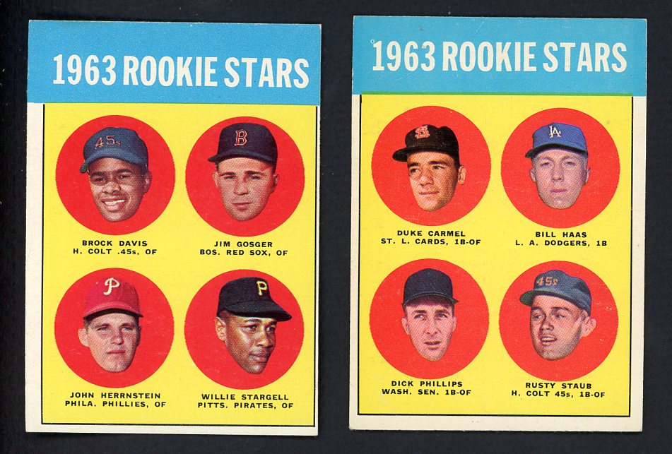 1963 Topps Lot #553 Willie Stargell #544 Rusty Staub Nice 543317