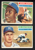 1956 Topps Lot #31 Hank Aaron #107 Eddie Mathews Mid Grade 543319
