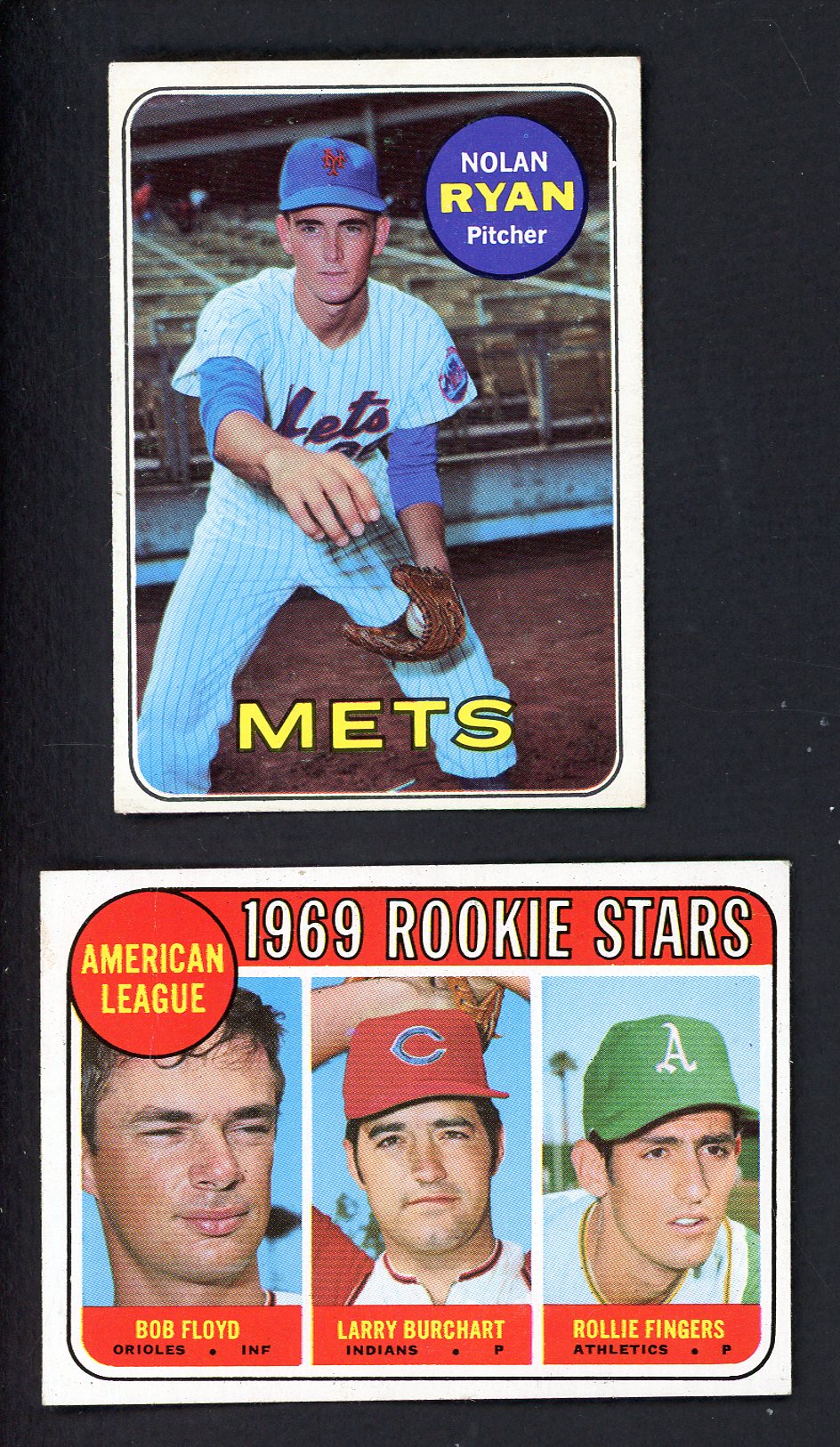 1969 Topps Lot #533 Nolan Ryan #597 Rollie Fingers Nice 543321