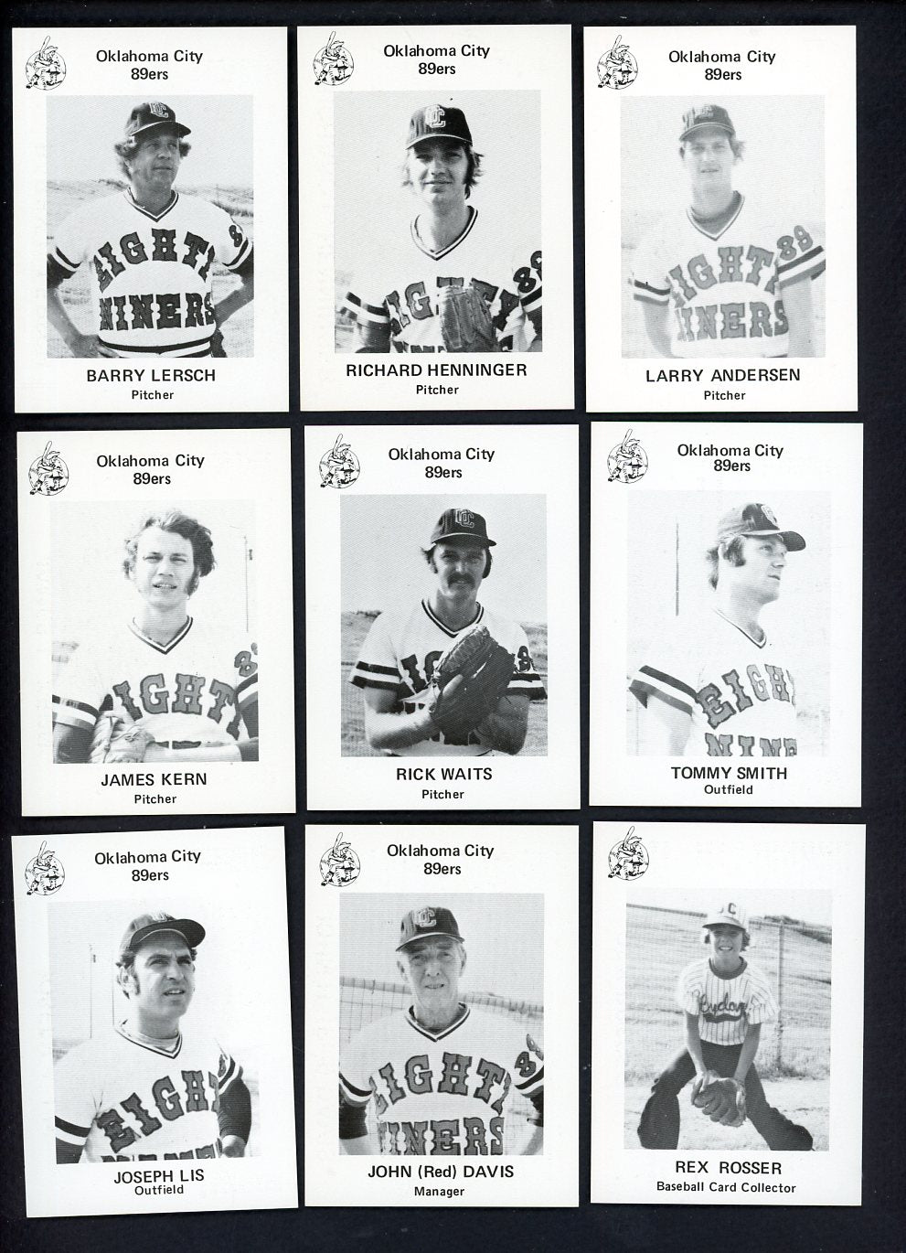 1975 Team Issue Oklahoma City 89ers Complete Set Jim Kern 543337