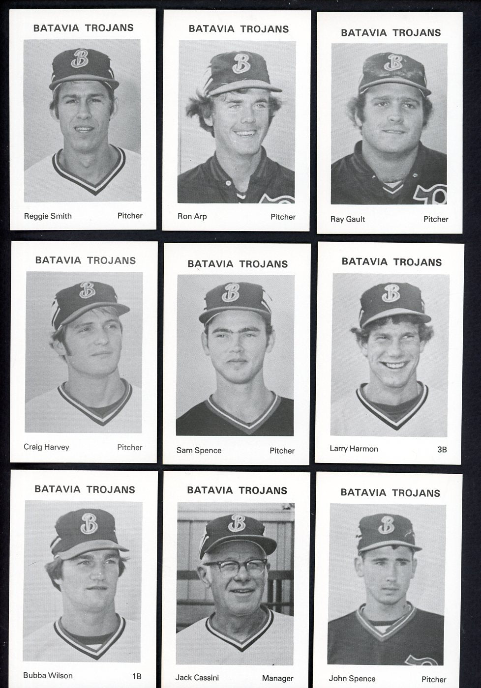 1976 Team Issue Batavia Trojans Complete Set Bubba Wilson 543348