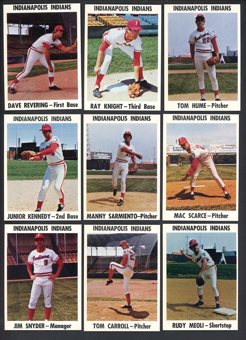 1976 Team Issue Indianapolis Indians Complete Set Ray Knight 543352