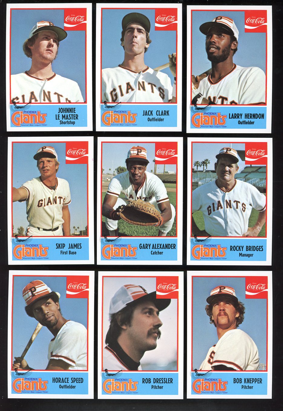 1976 Coca Cola Phoenix Giants Complete Set Jack Clark 543353