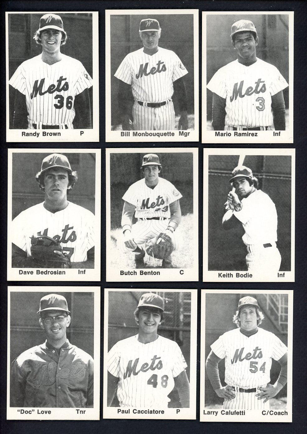 1976 TCMA Wausau Mets Complete Set Bill Monbouquette 543360