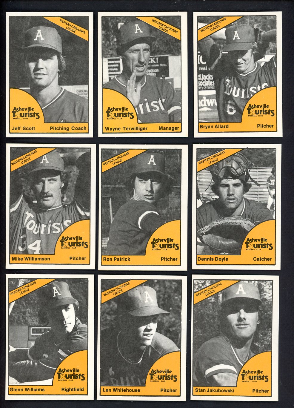 1977 TCMA Asheville Tourists Complete Set Wayne Terwilliger 543366