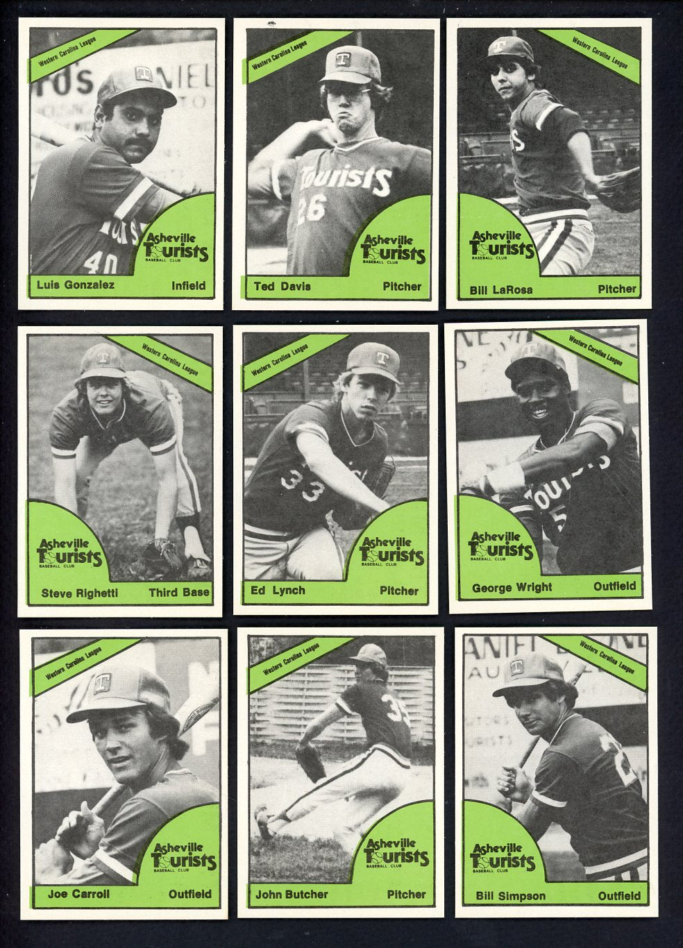 1978 TCMA Asheville Tourists Complete Set Ed Lynch 543392