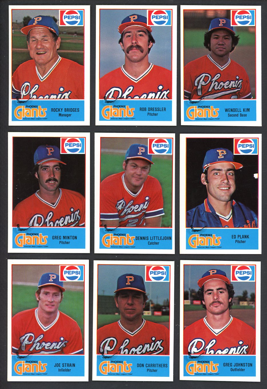 1978 Cramer Phoenix Giants Complete Set Rocky Bridges 543408
