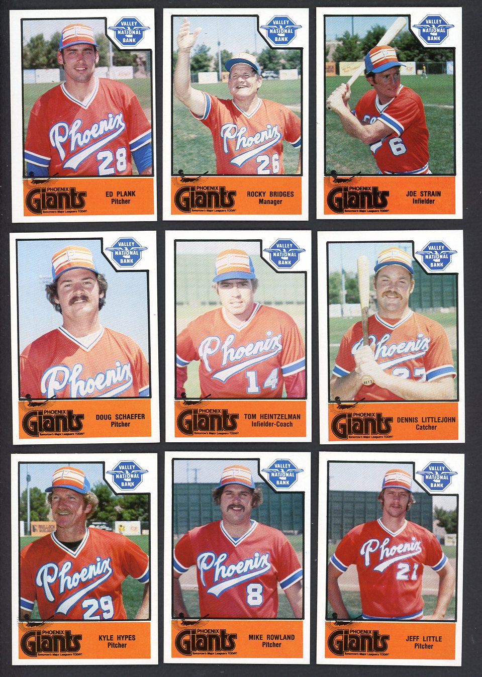 1979 Cramer Phoenix Giants Complete Set Rocky Bridges 543433