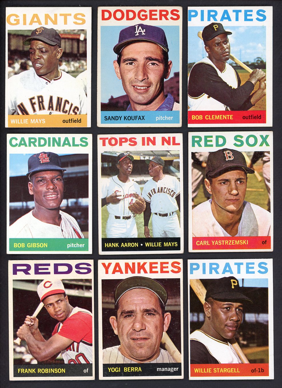 1964 Topps Set Lot 560 Diff Mid Grade Clemente Mays Koufax 543454