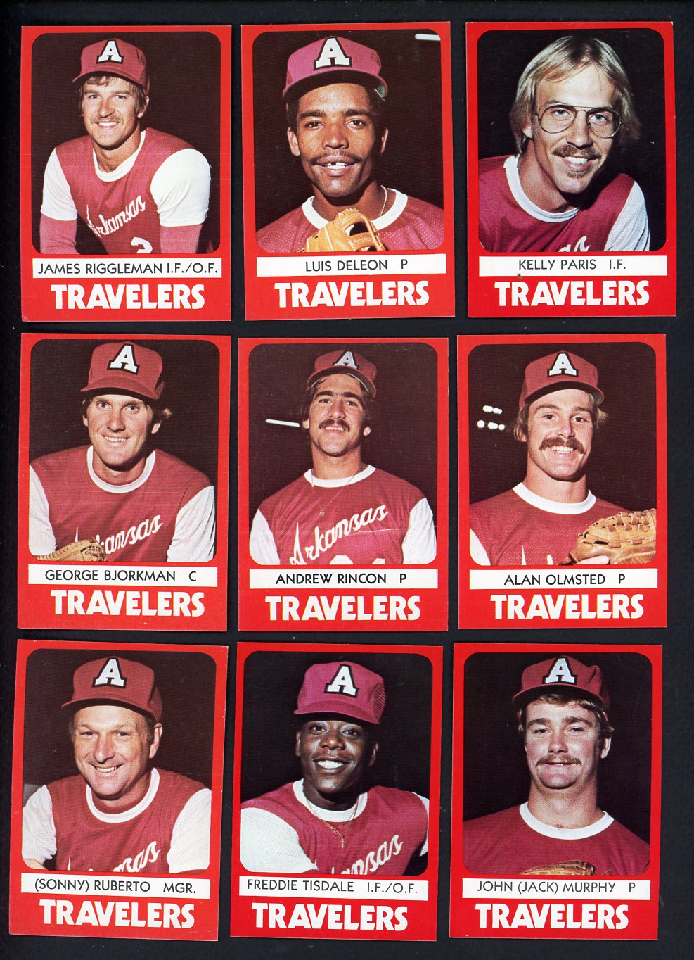 1980 TCMA Arkansas Travelers Complete Set Jim Riggleman 543457