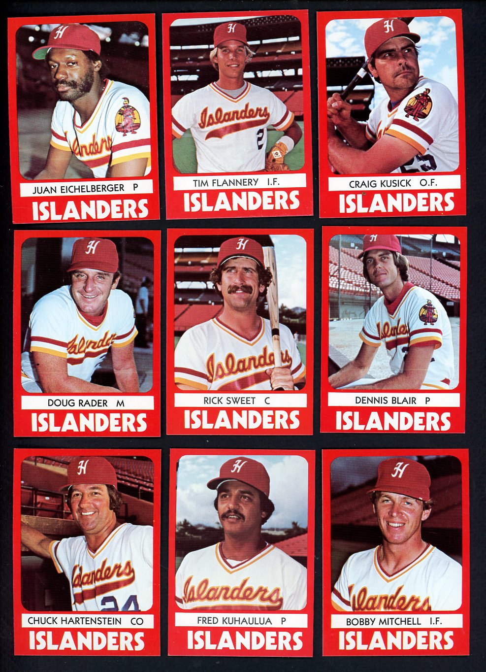 1980 TCMA Hawaii Islanders Complete Set Tim Flannery 543459