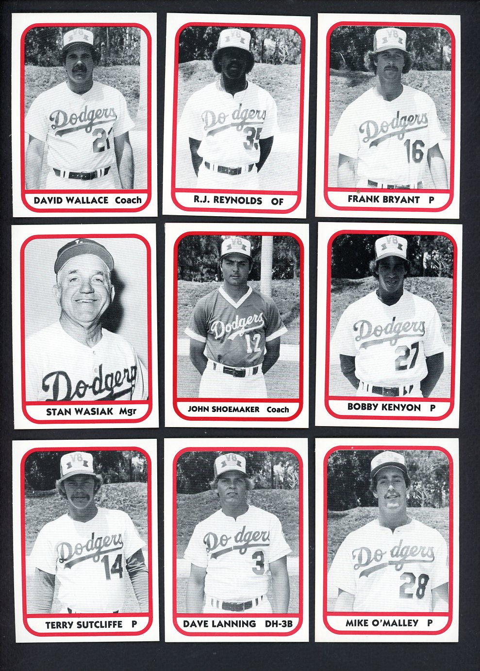 1981 TCMA Vero Beach Dodgers Complete Set Dave Wallace 543479