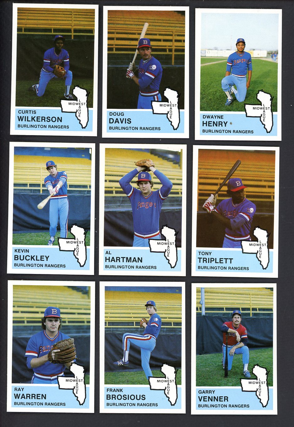 1982 Fritsch Burlington Rangers Complete Set Doug Davis 543488