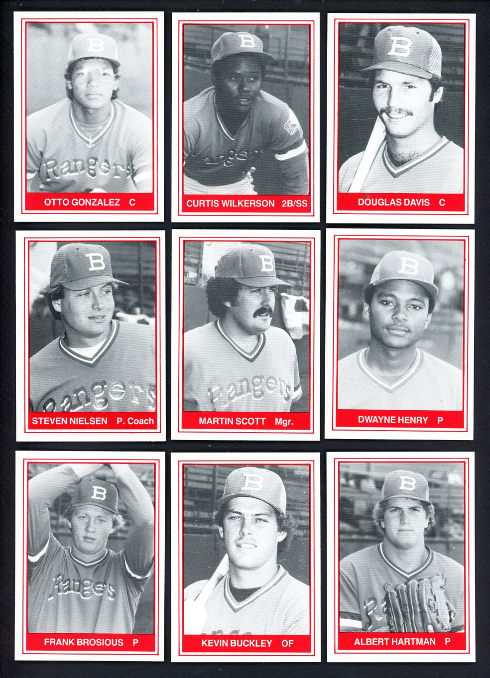 1982 TCMA Burlington Rangers Complete Set Doug Davis 543489