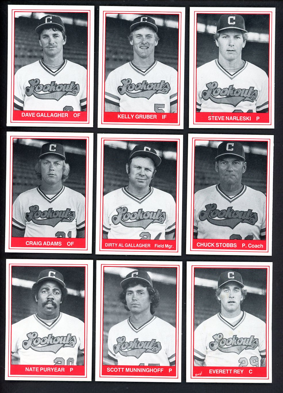 1982 TCMA Chattanooga Lookouts Complete Set Kelly Gruber 543492